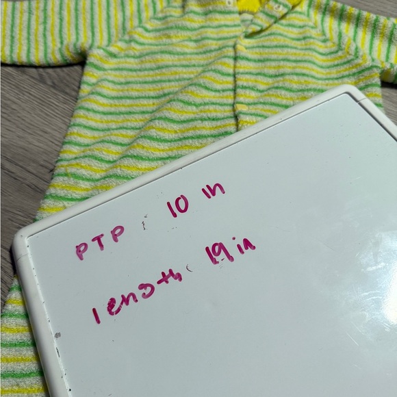 Striped Yellow and Green Kids One Piece - Picture 4 of 4